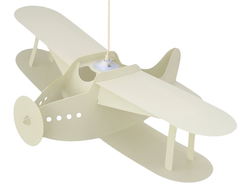 lampe suspension enfant avion blanc