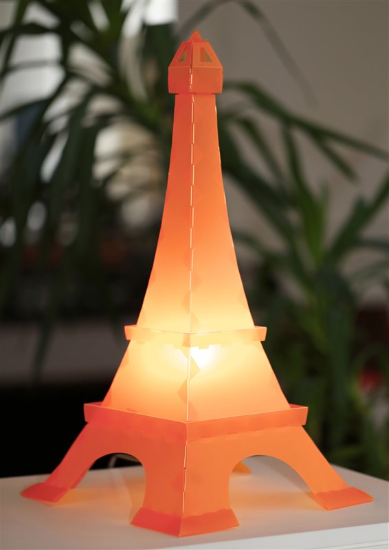 Lampe à poser Tour Eiffel orange